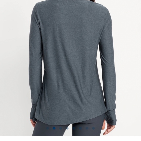 NWT OLD NAVY CloudMotion Side-Tie Tunic COLOR Dusk Navy SIZE LARGE - Picture 3 of 9